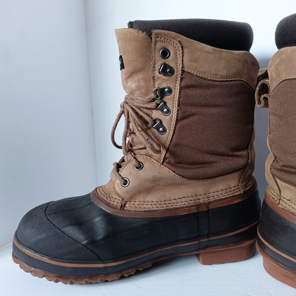 ? LaCrosse Leather Winter Rubber Duck Boots Thinsulate Mens 12 Brown Lined Snow main image 4